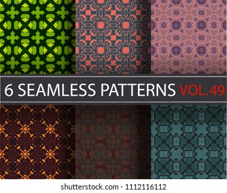 Seamless pattern repeat vector ramadan background. Islamic abstract geometric texture design. Arabic trendy surface fabric.