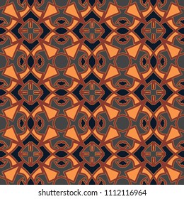 Seamless pattern repeat vector ramadan background. Islamic abstract geometric texture design. Arabic trendy surface fabric.