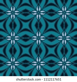 Seamless pattern repeat vector ramadan background. Islamic abstract geometric texture design. Arabic trendy surface fabric.