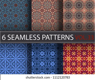 Seamless pattern repeat vector ramadan background. Islamic abstract geometric texture design. Arabic trendy surface fabric.