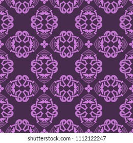 Seamless pattern repeat vector ramadan background. Islamic abstract geometric texture design. Arabic trendy surface fabric.