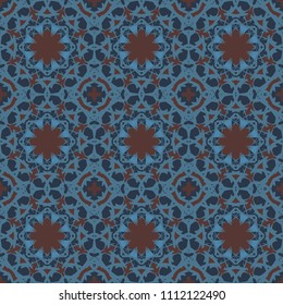 Seamless pattern repeat vector ramadan background. Islamic abstract geometric texture design. Arabic trendy surface fabric.