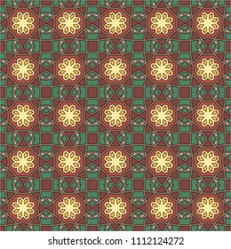 Seamless pattern repeat vector ramadan background. Islamic abstract geometric texture design. Arabic trendy surface fabric.