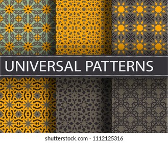 Seamless pattern repeat vector ramadan background. Islamic abstract geometric texture design. Arabic trendy surface fabric.