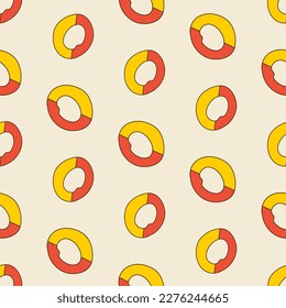 Seamless pattern, repeatable background. Funny rounded shapes
