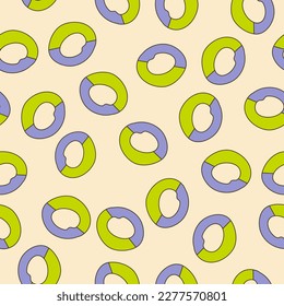 Seamless pattern, repeatable background. Funny rounded shapes
