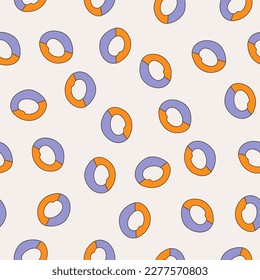 Seamless pattern, repeatable background. Funny rounded shapes
