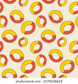 Seamless pattern, repeatable background. Funny rounded shapes
