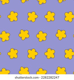 Seamless pattern, repeatable background. Funny rounded shapes
