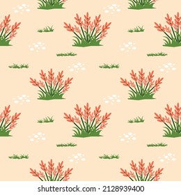 Seamless Pattern Repeatable Texture Summer Spring Grass Flower Plant Nature