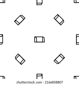 Seamless pattern of repeated black football goal symbols. Elements are evenly spaced and some are rotated. Vector illustration on white background