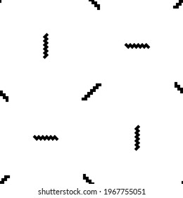 Seamless pattern of repeated black stairs symbols. Elements are evenly spaced and some are rotated. Vector illustration on white background
