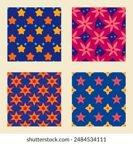 A seamless pattern is a repeated, continuous design without visible boundaries, ideal for tiling in vector graphics.