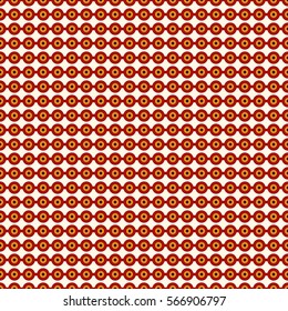 Seamless pattern with repeated horizontal lines and circles. Strings of beads motif. Geometric abstract background. Modern style texture. Digital paper, textile print, page fill. Vector illustration