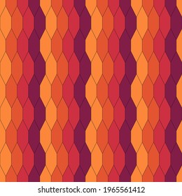 Seamless pattern. Repeated pickets ornament. Oriental traditional ornamentation. Hexagon, picket shapes wallpaper. Ancient mosaic tiles. Hexagons motif. Geometric textile print. Vector artwork