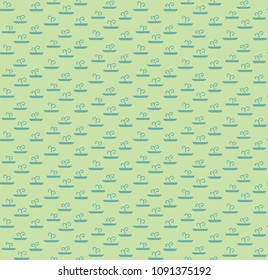 seamless pattern with repeated vases with plants