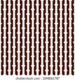 Seamless pattern with repeated vertical spiked lines. Thorny branches motif. Striped abstract background. Simple geometric ornament. Floral stylish digital paper, textile print, page fill. Vector art