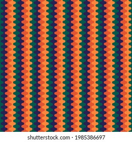 Seamless pattern. Repeated wavy lines. Ethnic ornament. Jagged stripes. Waves ornate. Curves image. Zigzag figures background. Mosaic motif. Ethnical paper. Tribal print, geometric design. Vector.