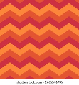 Seamless pattern. Repeated zigzag lines. Ethnic ornament. Jagged stripes. Waves ornate. Curves image. Wavy figures background. Mosaic motif. Ethnical paper. Tribal print, geometric design. Vector.