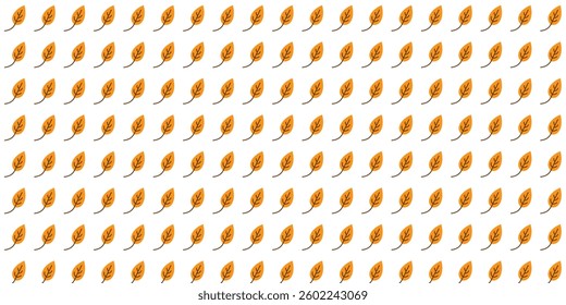 Seamless Pattern with Repeating Assorted Autumn Leaves