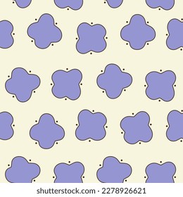 Seamless pattern, repeating backdrop. Funny rounded shapes
