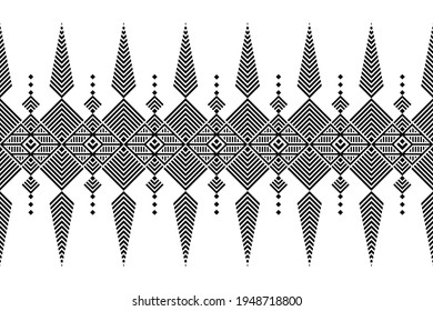 Seamless pattern repeating design with geometric shapes.