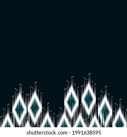 Seamless pattern repeating design with geometric shapes.