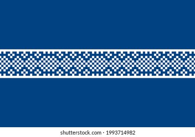 Seamless pattern repeating design with geometric shapes.