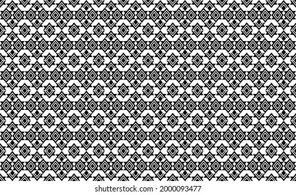 Seamless pattern repeating design with geometric shapes.
