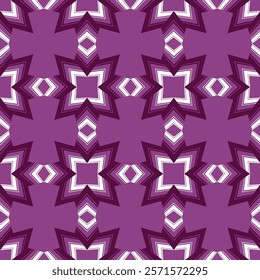 seamless pattern with repeating geometric pattern. Dark purple background made of many triangles and rectangles, symmetrical design.  a repeating pattern that creates a sense of depth and dimension.