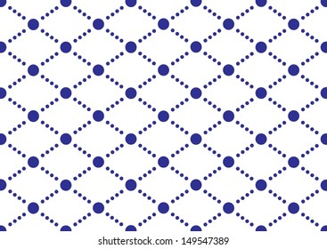 Seamless Pattern. Repeating Geometric Tiles with Dotted Rhombus. Vector