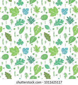 Seamless Pattern Repeating Green Floral Nature