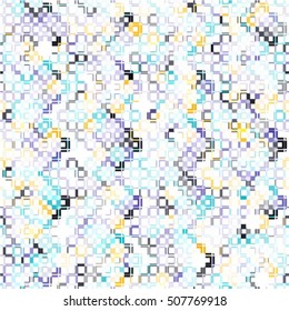 Seamless pattern. Repeating grid with rhombuses of the different size. Vector element graphic design.