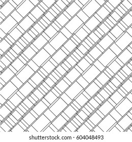 Seamless pattern. Repeating grid with rhombuses of the different size. Vector element graphic design.