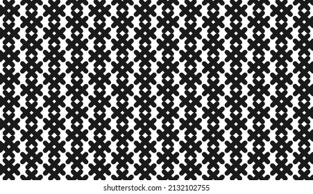 Seamless pattern. Repeating horizontal line. Black and white geometric ornament. Simple pattern design. Can be used for posters, brochures, postcards, and other printing needs. Vector illustration