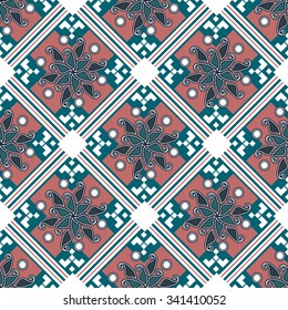 Seamless pattern with repeating patterns, white background. Printing on ceramics. Vector illustration.
