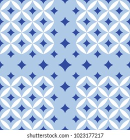 Seamless pattern from the repeating rhombuses in east style. Vector color background.
