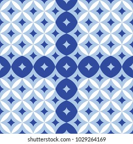 Seamless pattern from the repeating rhombuses in east style. Vector color background.