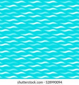 Seamless pattern with repetitive waves in light blue colors. Simple wavy background. Vector illustration for your graphic design.