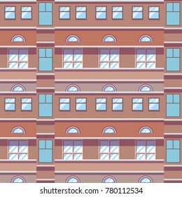 Seamless pattern of residential building