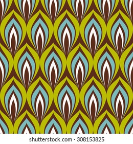 Seamless pattern with retro abstract 