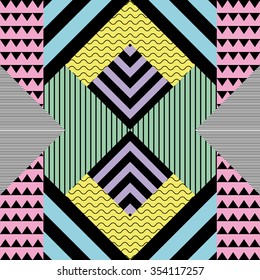 Seamless pattern in retro abstract style 2