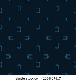 Seamless pattern of retro arch windows engraving. Vintage background cute window in hand drawn style. Vector repeated design texture for print, fabric, wrapping, wallpaper, tissue.