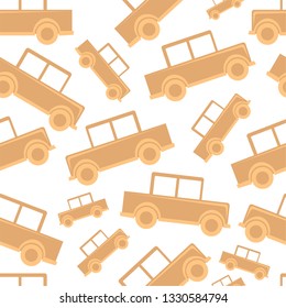Seamless pattern. Retro car. Background. Texture.