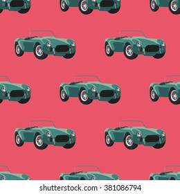 Seamless pattern with retro cars. Vector illustration. Transportation vector