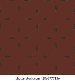 Botella china retro patrón sin foco sobre fondo rojo oscuro. Plantilla de textura geométrica para el restaurante de menú. Diseñar ilustración vectorial.