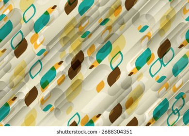 padrão sem costura retro colorido formas geométricas