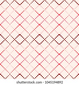 Seamless pattern in retro colors with polka dot. Vector illustration