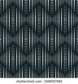 Seamless pattern in retro colors with polka dot. Vector illustration