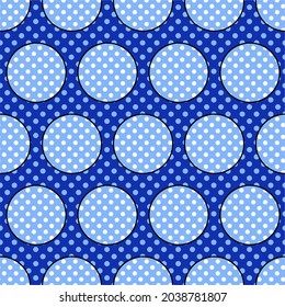 Seamless pattern in retro colors with polka dots.  Vector illustration  design for fashion print and backgrounds